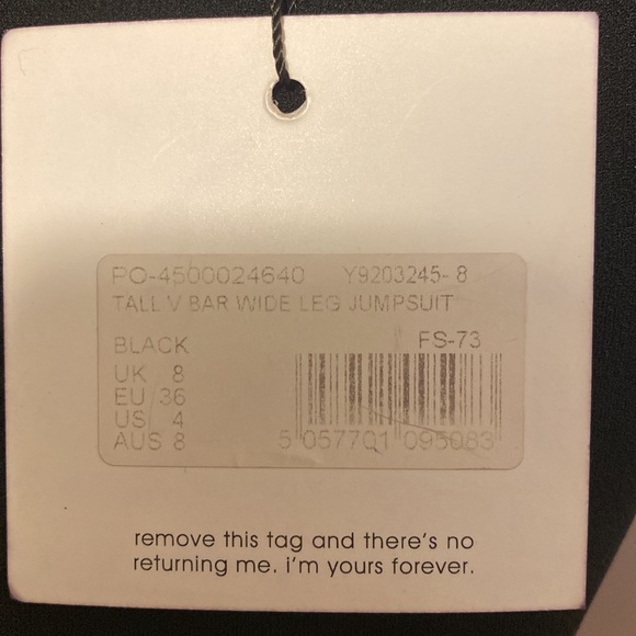 NEW Missguided - V Bar Bandeau Wide Leg Jumpsuit - Picture 6 of 6